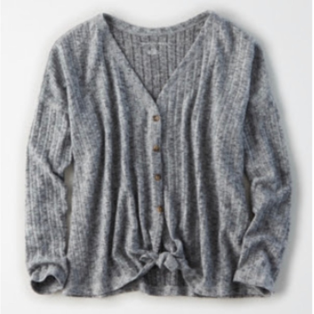 American Eagle| Grey Button up Sweater| Size: XS
